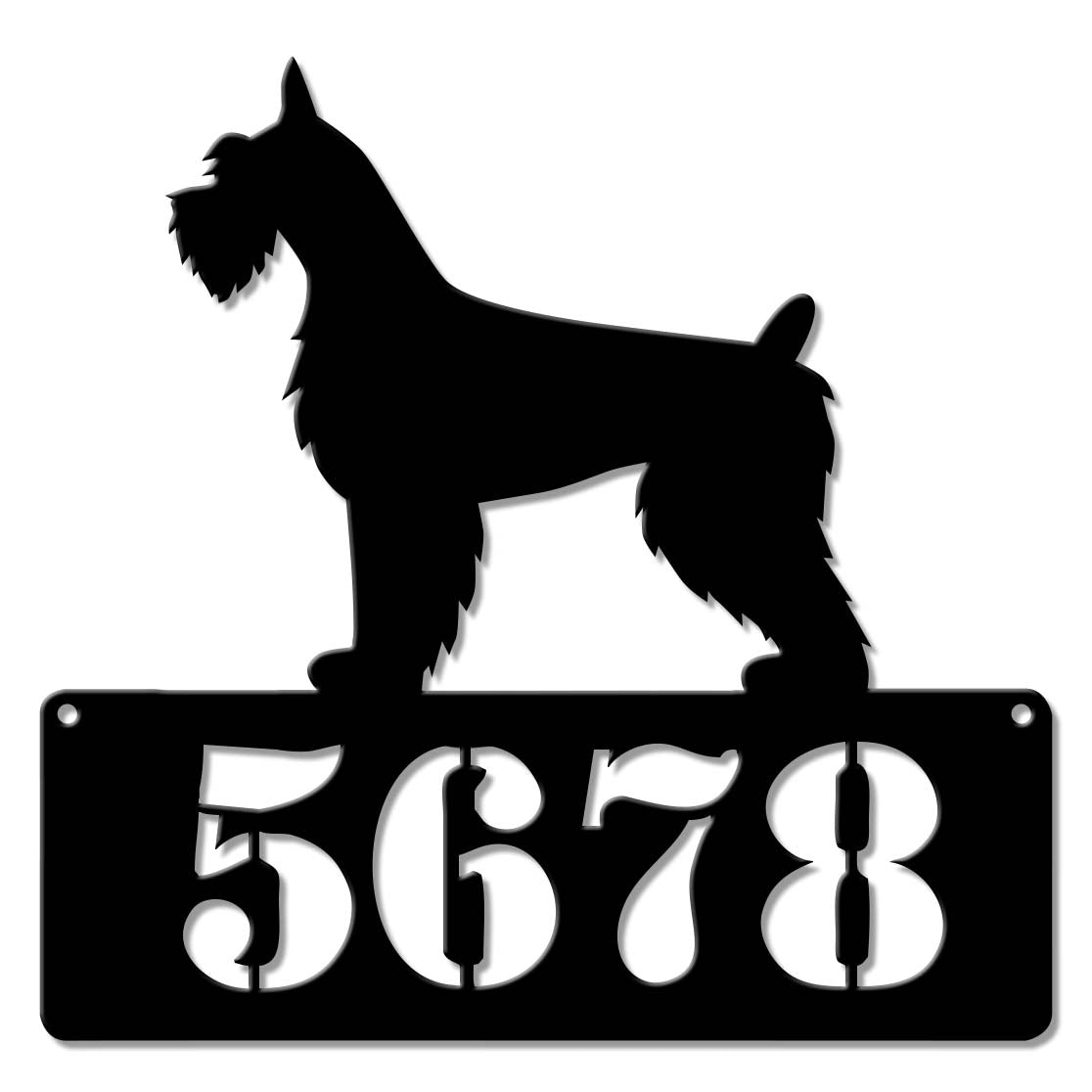 Schnauzer Address Personalized 15 x 15