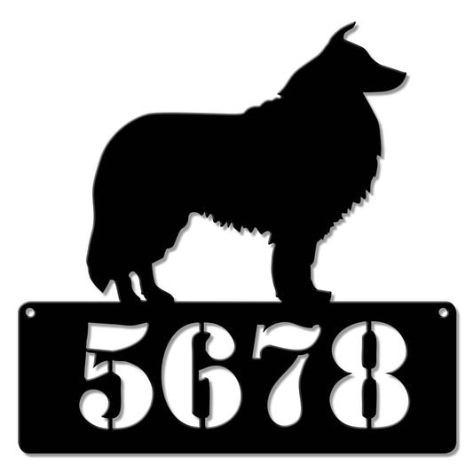 Collie Address Personalized 15 x 15