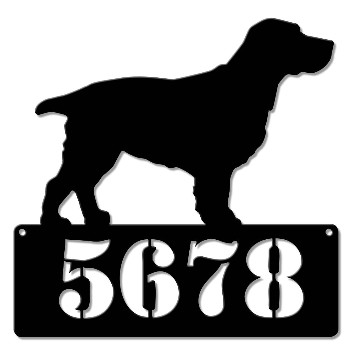 Cocker Spaniel Address Personalized 15 x 15