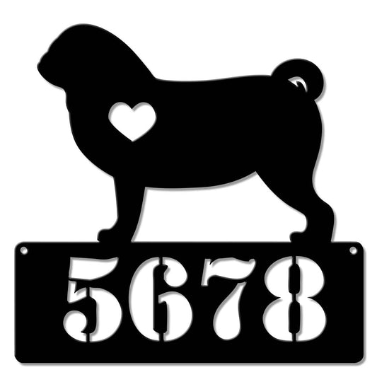 Pug Lover Address Personalized 15 x 15