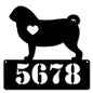 Pug Lover Address Personalized 15 x 15