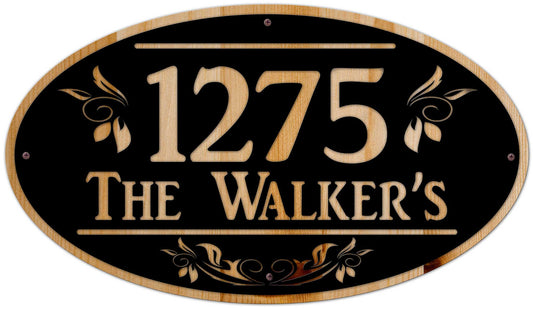 Name Street Number Personalized 28 x 16