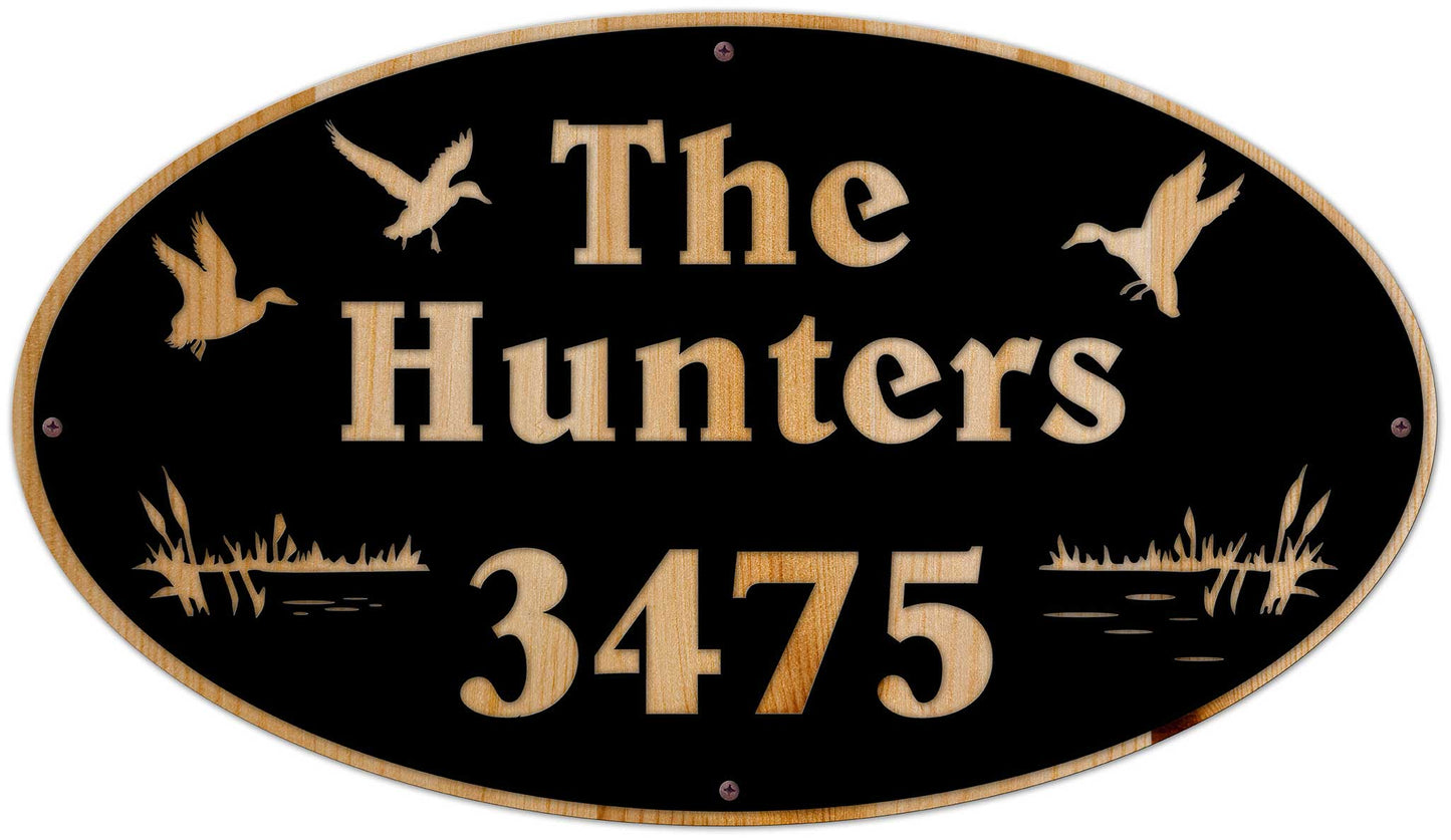 Duck Pond Name Number Personalized 28 x 16