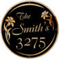 Flowers Name Number Personalized 28 x 28