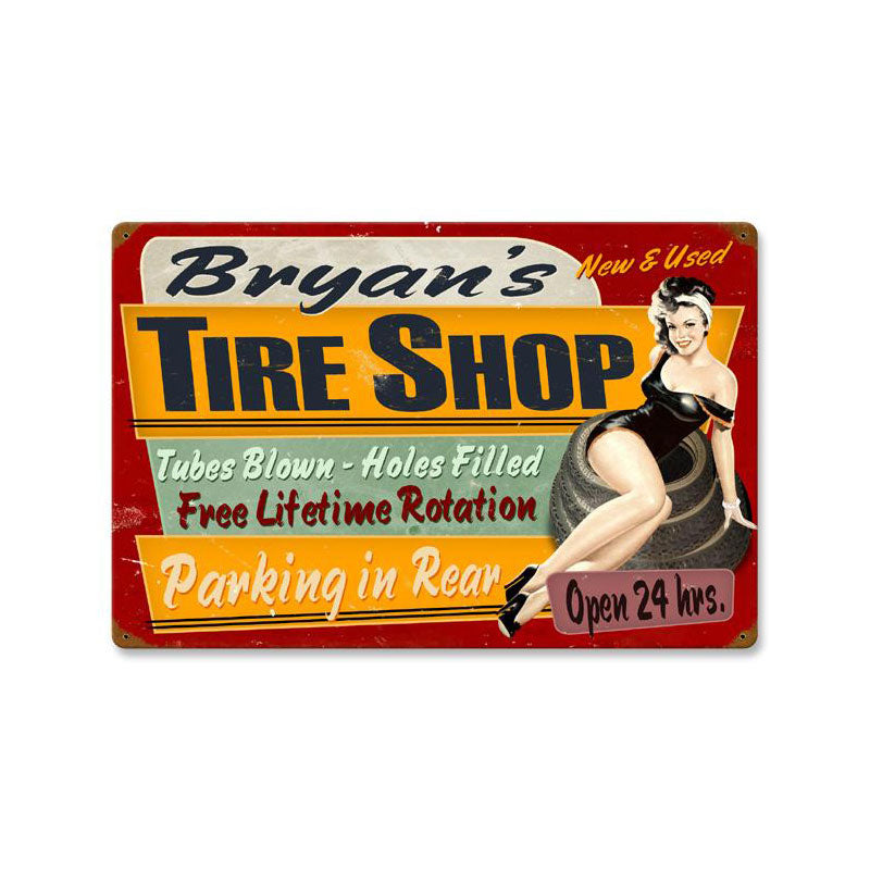 Tire Shop Personalized 24 x 16