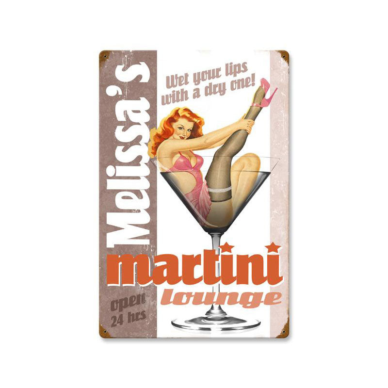 Martini Lounge Personalized 16 x 24