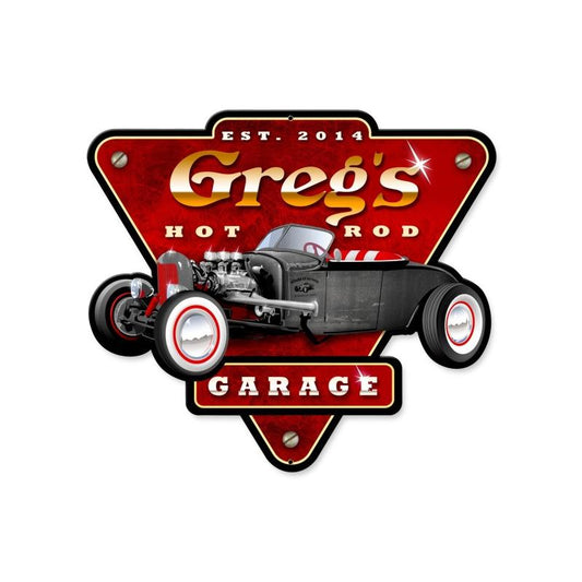 Hot Rod Garage Personalized 14 x 15