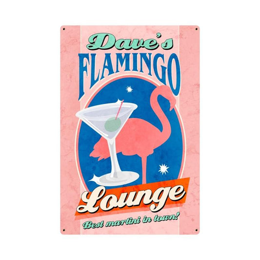 Flamingo Lounge Personalized 12 x 18