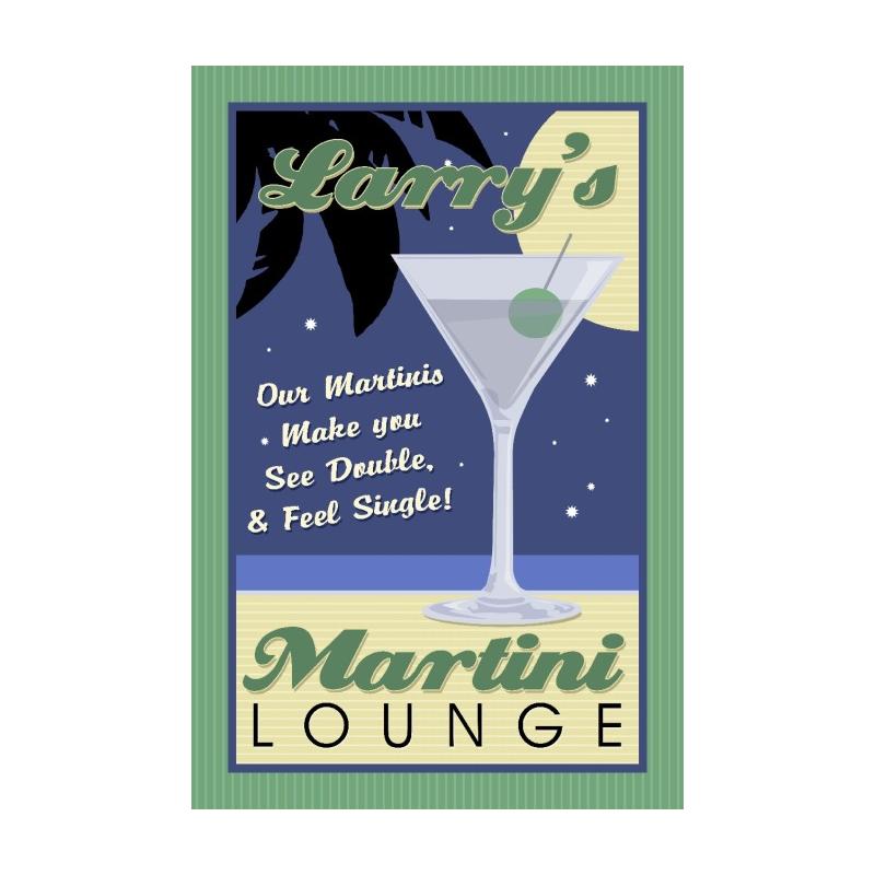 Martini Lounge Personalized 12 x 18