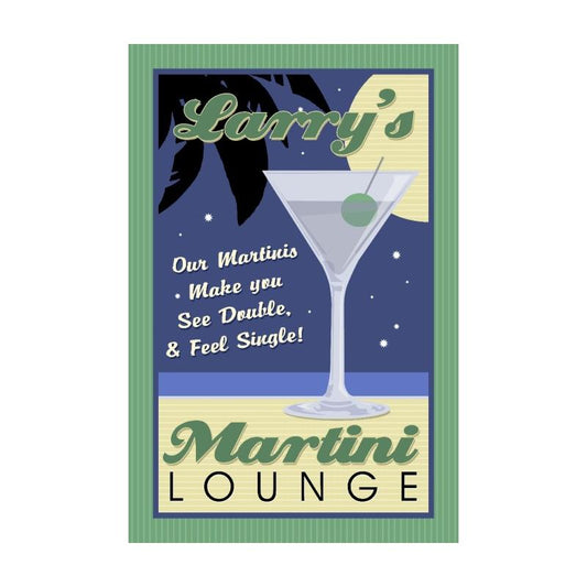 Martini Lounge Personalized 12 x 18