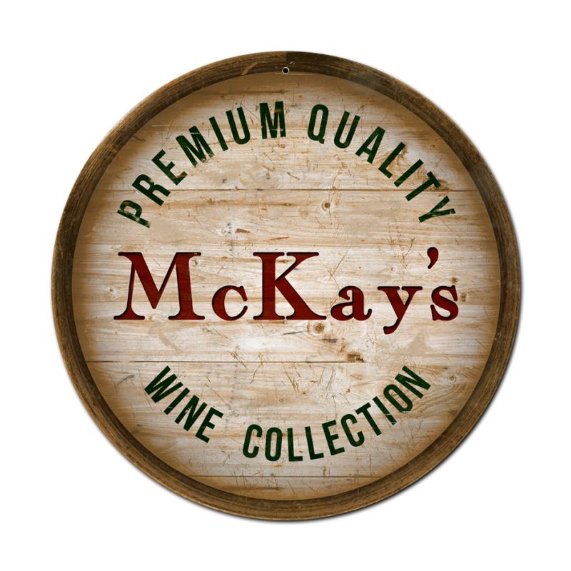 Wine Barrel Personalized 14 x 14