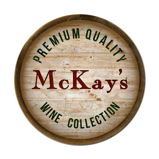 Wine Barrel Personalized 14 x 14