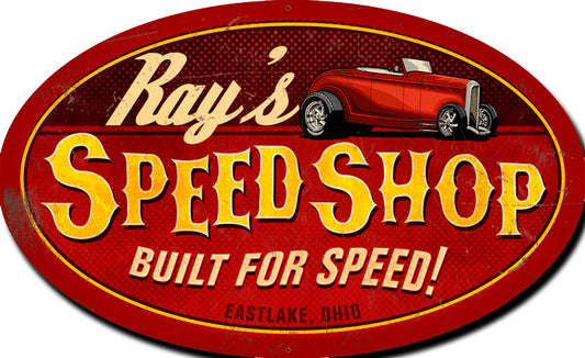 Speed Shop Personalized 42 x 30