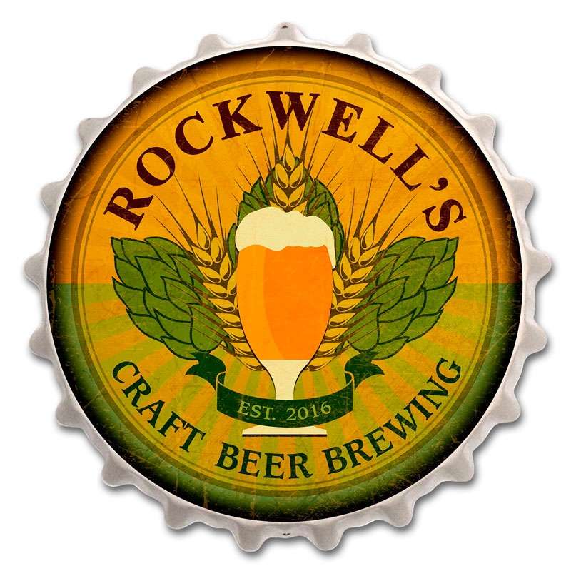 Personalzied Beer Cap Personalized 16 x 16