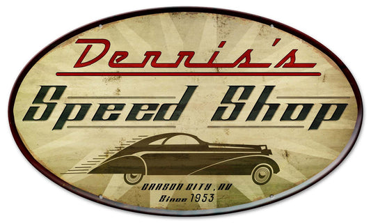 Speed Shop Personalized 24 x 14
