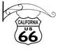 Route 66 California Road Double Sided 15 x 15