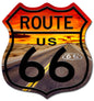 Route Us 66 Sunset Shield 15 x 15
