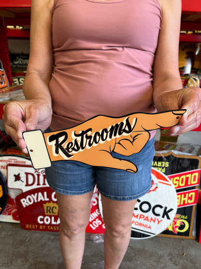 Restroom Pointing Finger