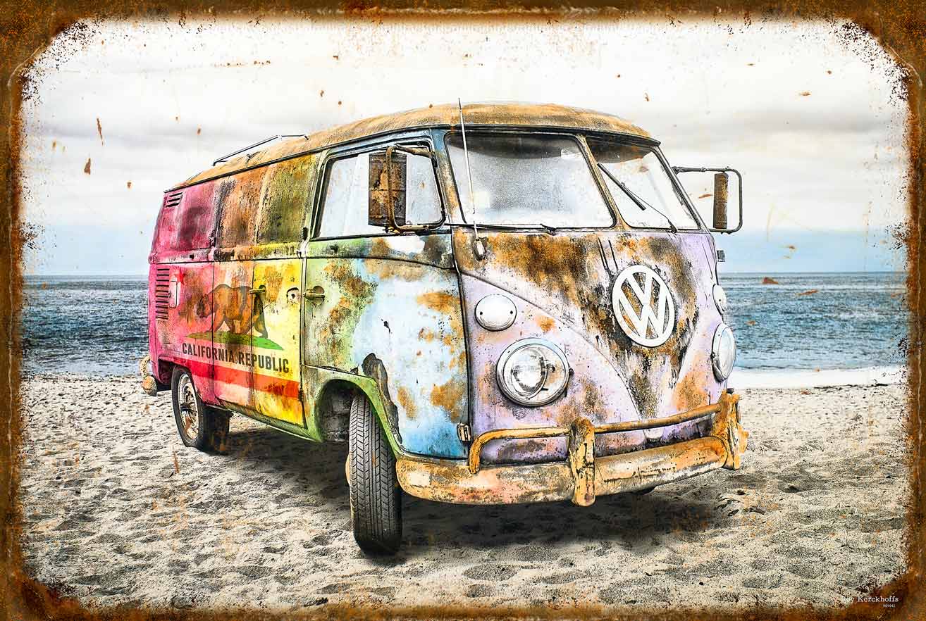 Limited Edition Ca Bus Purple 24 X 36