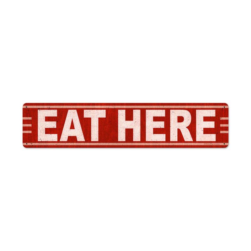 Eat Here 28 x 6