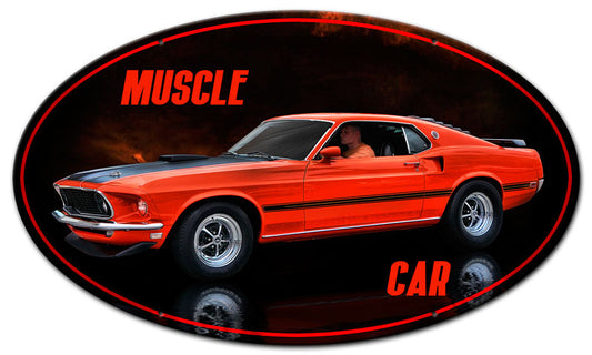 Muscle Car Vintage Style Metal Sign 24 x 14