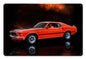 Orange Mustang Mach 1 Fastback Car 18 x 12
