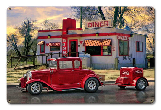 Diners And Dives Vintage Style Metal Sign 18 x 12