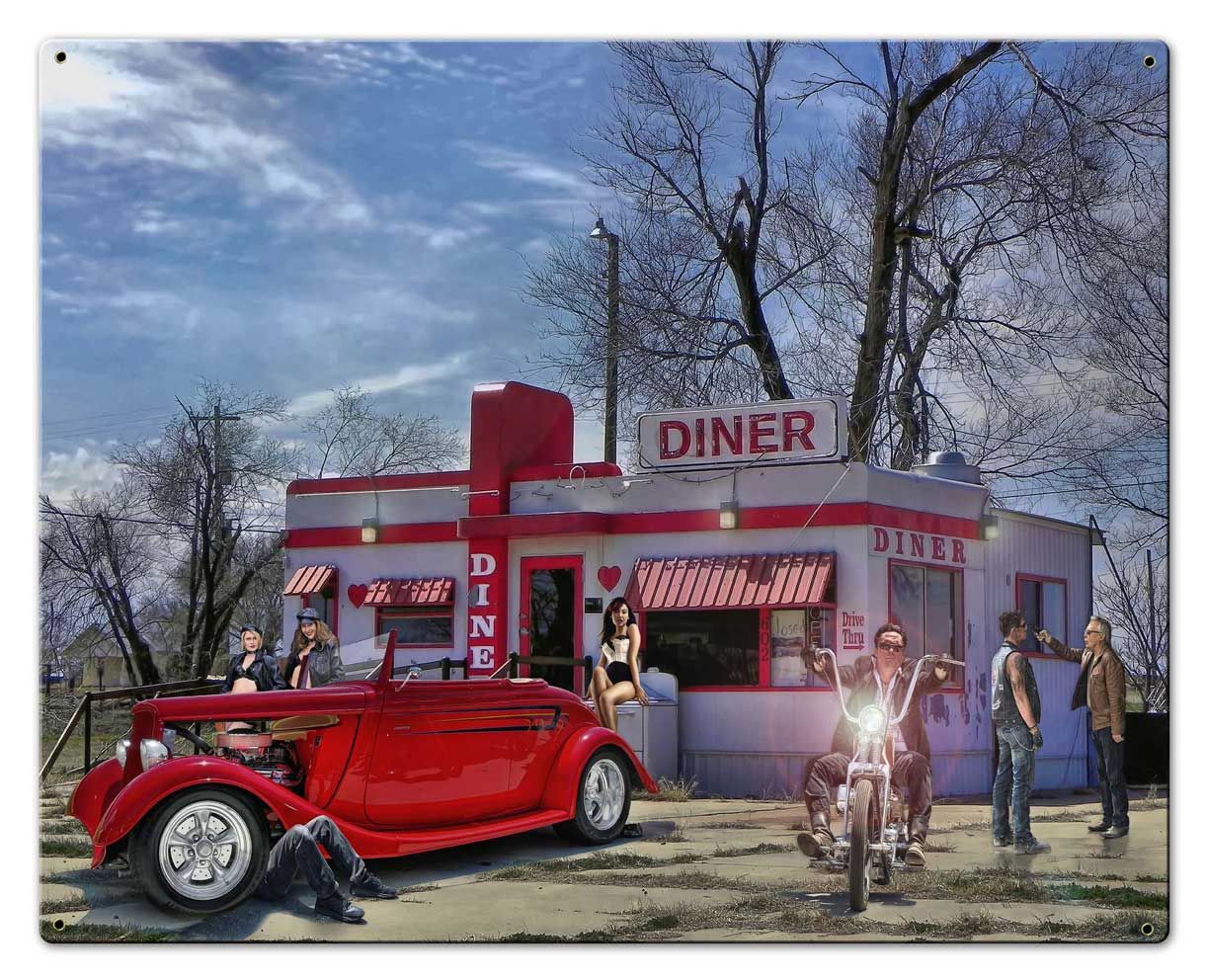 Red Heart Diner 30 x 24