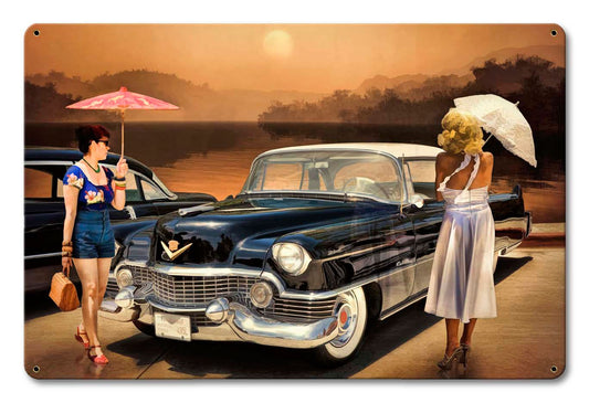 Women Love The Cadillac Philosophy Vintage Style Metal Sign 18 x 12