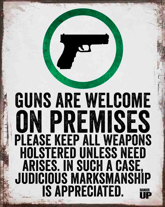 Guns Are Welcome 12 X 15