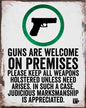 Guns Are Welcome 12 X 15