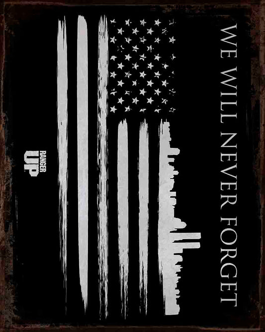 911 NY Flag Vintage Style Metal Sign 12 x 15