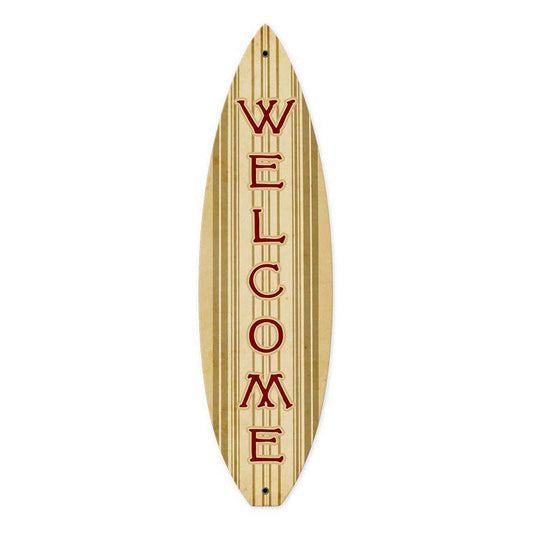 Welcome Vintage Style Metal Sign 22 x 6