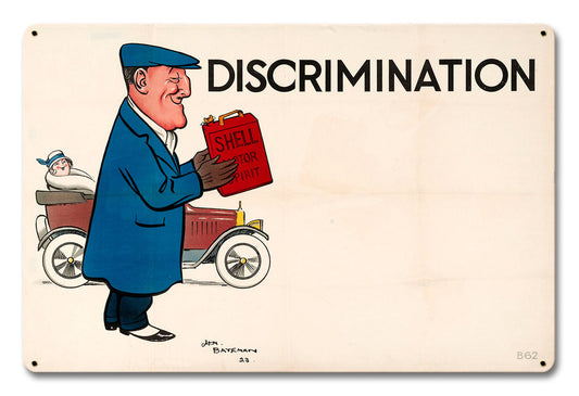 Discrimination Bateman Shell Vintage Style Metal Sign 18 X 12