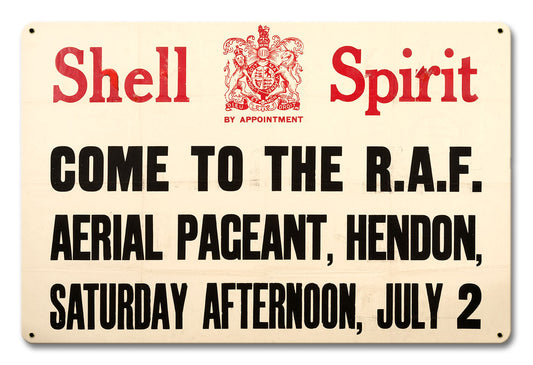 Shell Aerial Pageant Vintage Style Metal Sign 12 X 18
