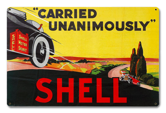 Carried Unanimously Vintage Style Metal Sign 18 X 12