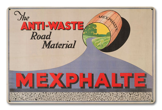Shell Mexphalte Vintage Style Metal Sign 18 X 12