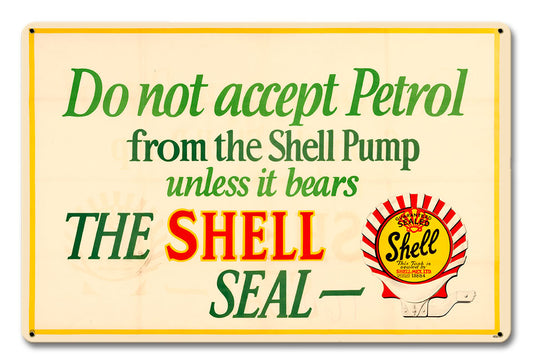 The Shell Seal Vintage Style Metal Sign 18 X 12