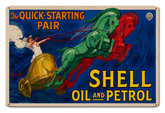 Quick Starting Pair Vintage Style Metal Sign 12 X 18