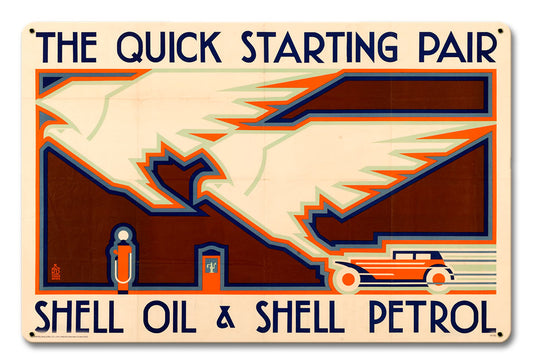Quick Starting Birds Vintage Style Metal Sign 12 X 18