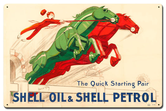 Quick Starting Red Green Vintage Style Metal Sign 16 X 24