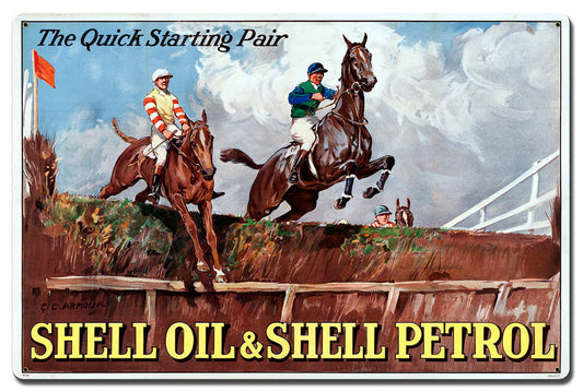 Quick Starting Jockies Race Vintage Style Metal Sign 16 X 24