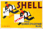 The Quick Starting Pair Shell Oil Two Men 36 X 24