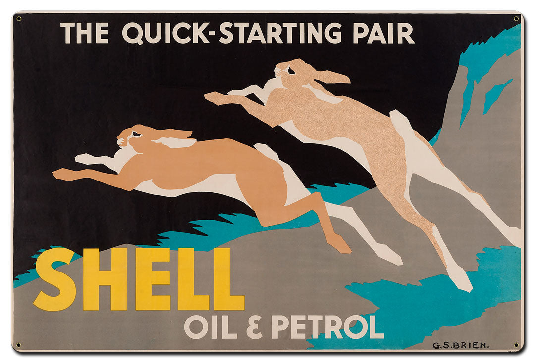 The Quick Starting Pair Shell Oil Rabbits 36 X 24
