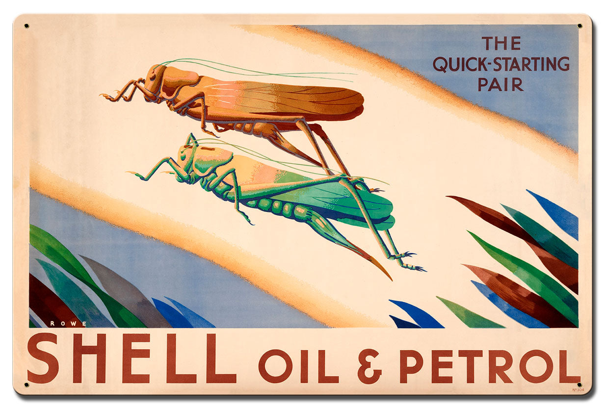 The Quick Starting Pair Shell Oil Grasshoppers 24 X 16