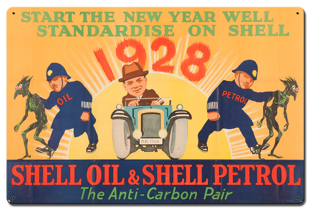 Shell Oil Petrol Fight Carbon Anti-Carbon Pair 24 X 16