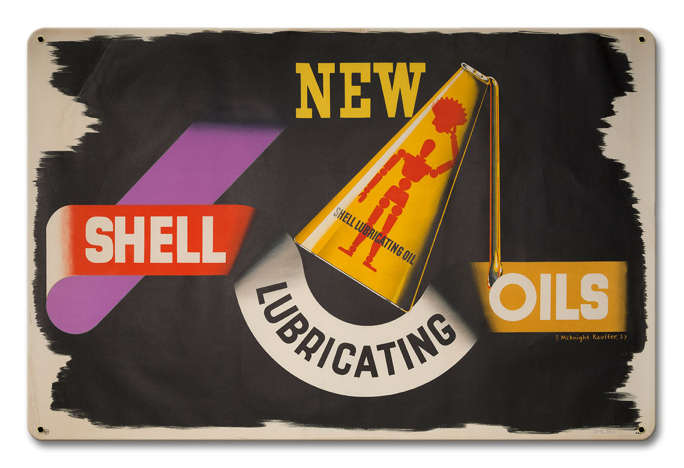 New Shell Lubricating Oil 18 X 12