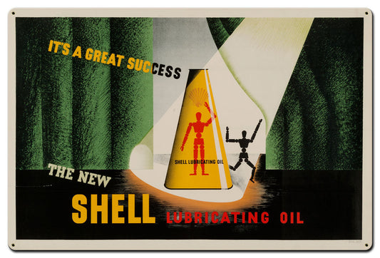 It'S Great Success New Shell Lubricating Oil Vintage Style Metal Sign 36 X 24