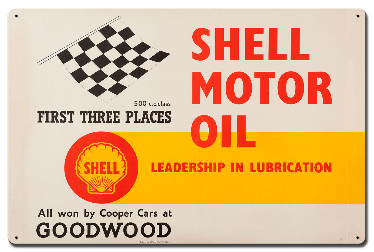 Shell Motor Oil First Three Places 24 X 16