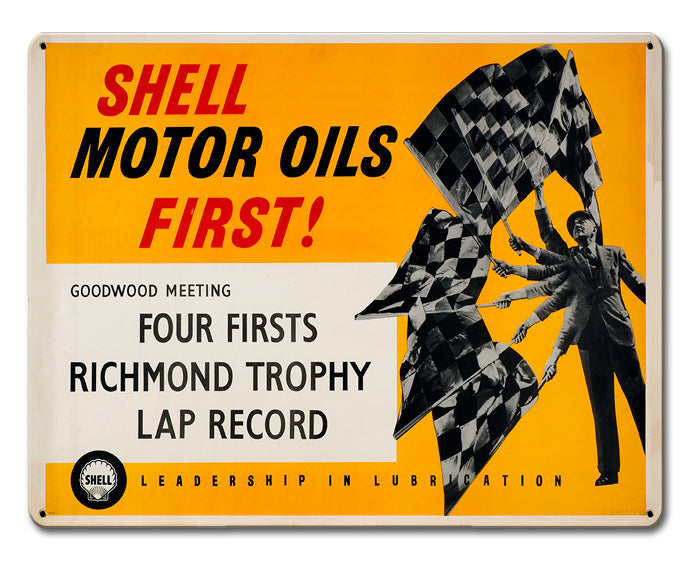 Shell Motor Oils First Four Lap Record 12 X 15